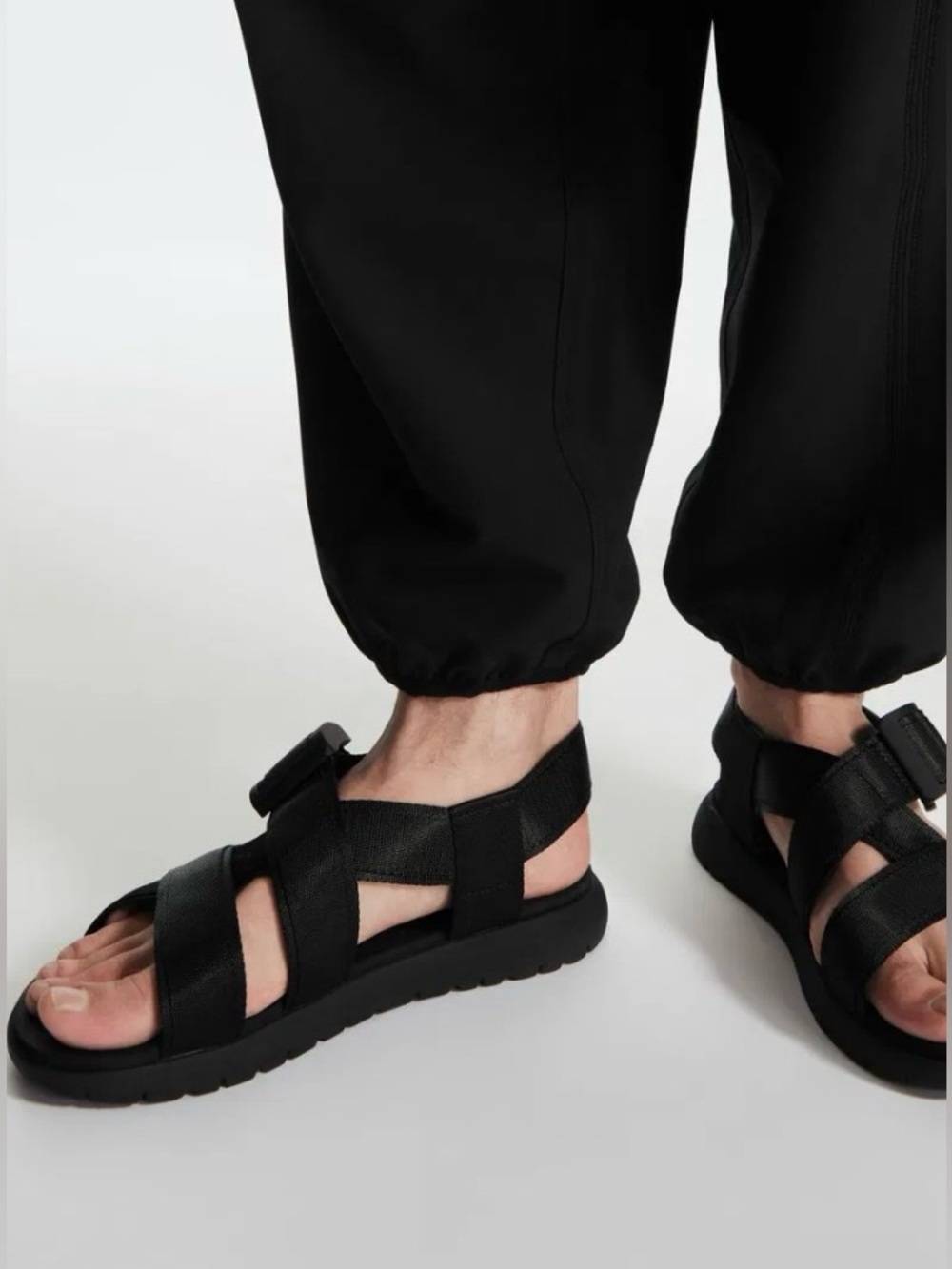 Men's COS Black Multi-Strap Sandals. NEW.